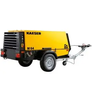 Kaeser M64 med agregat 8,5 kVA